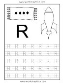 Letter R Tracing Template