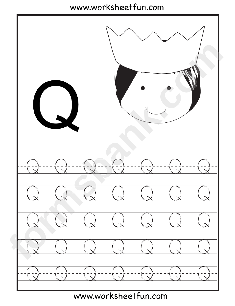 Letter Q Tracing Template