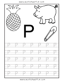 Letter P Tracing Template