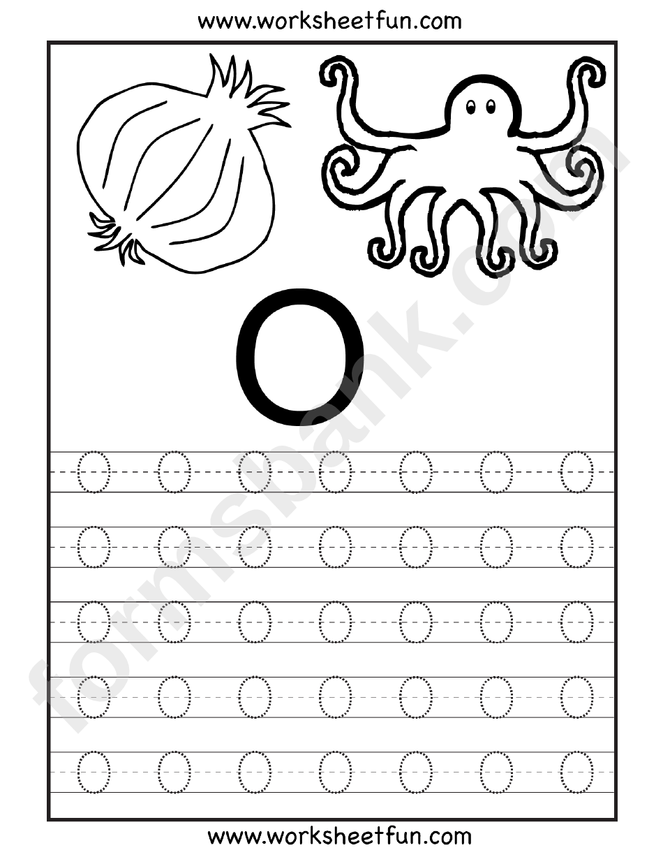 Letter O Tracing Template