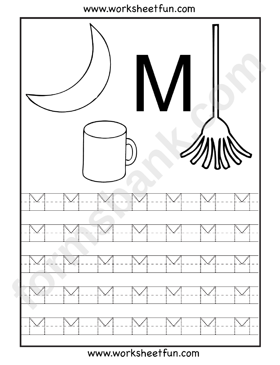 Letter M Tracing Template