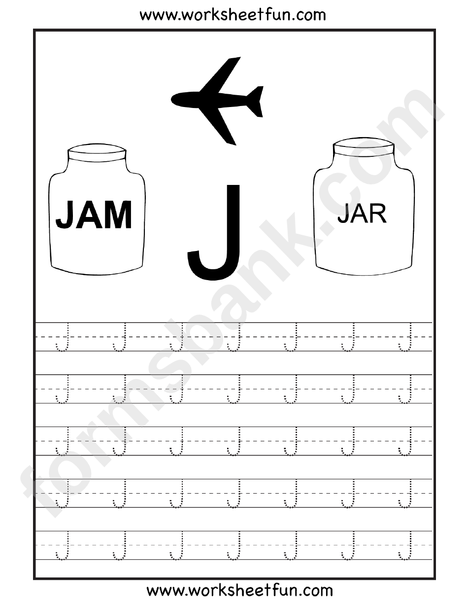 Letter J Tracing Template