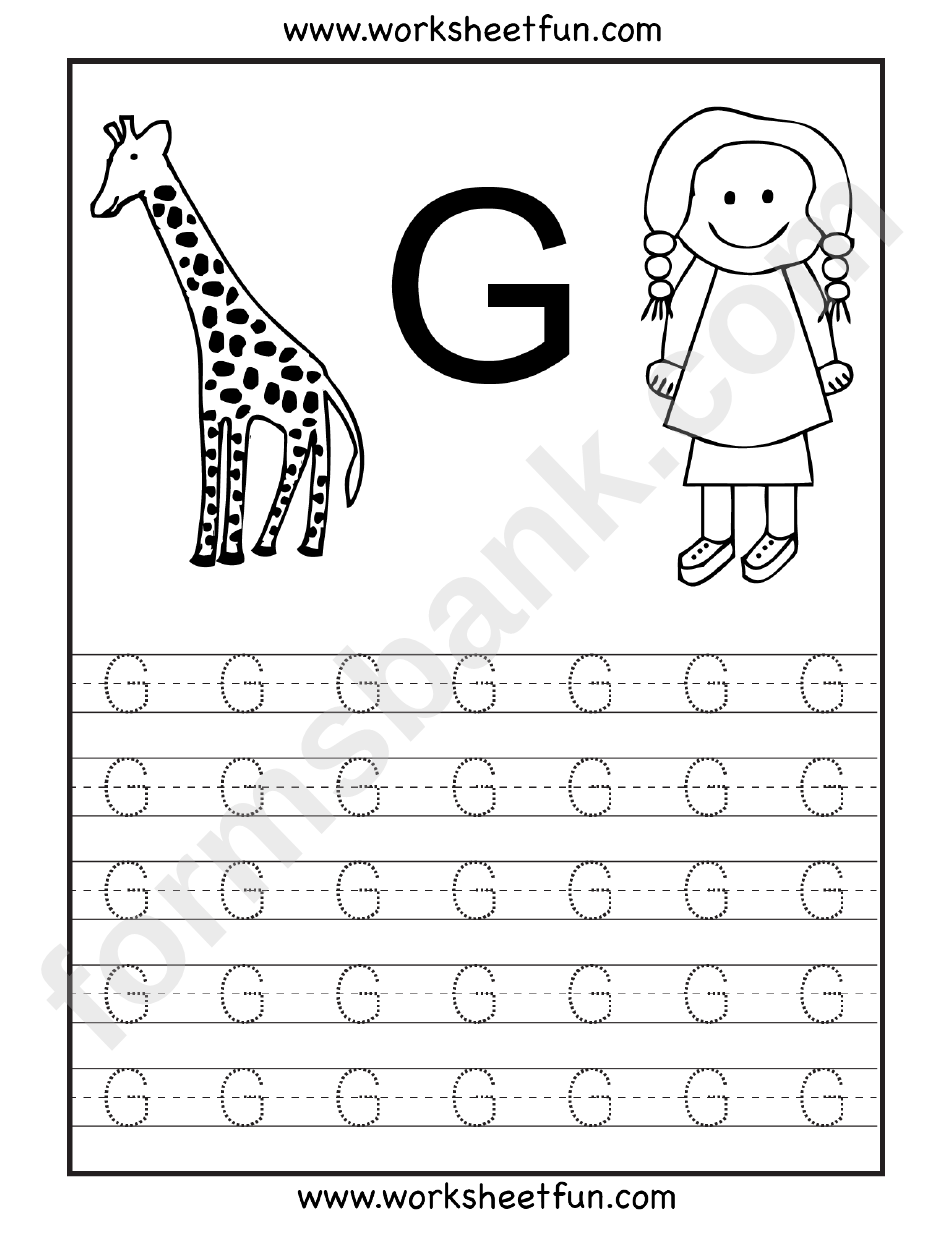 Letter G Tracing Template