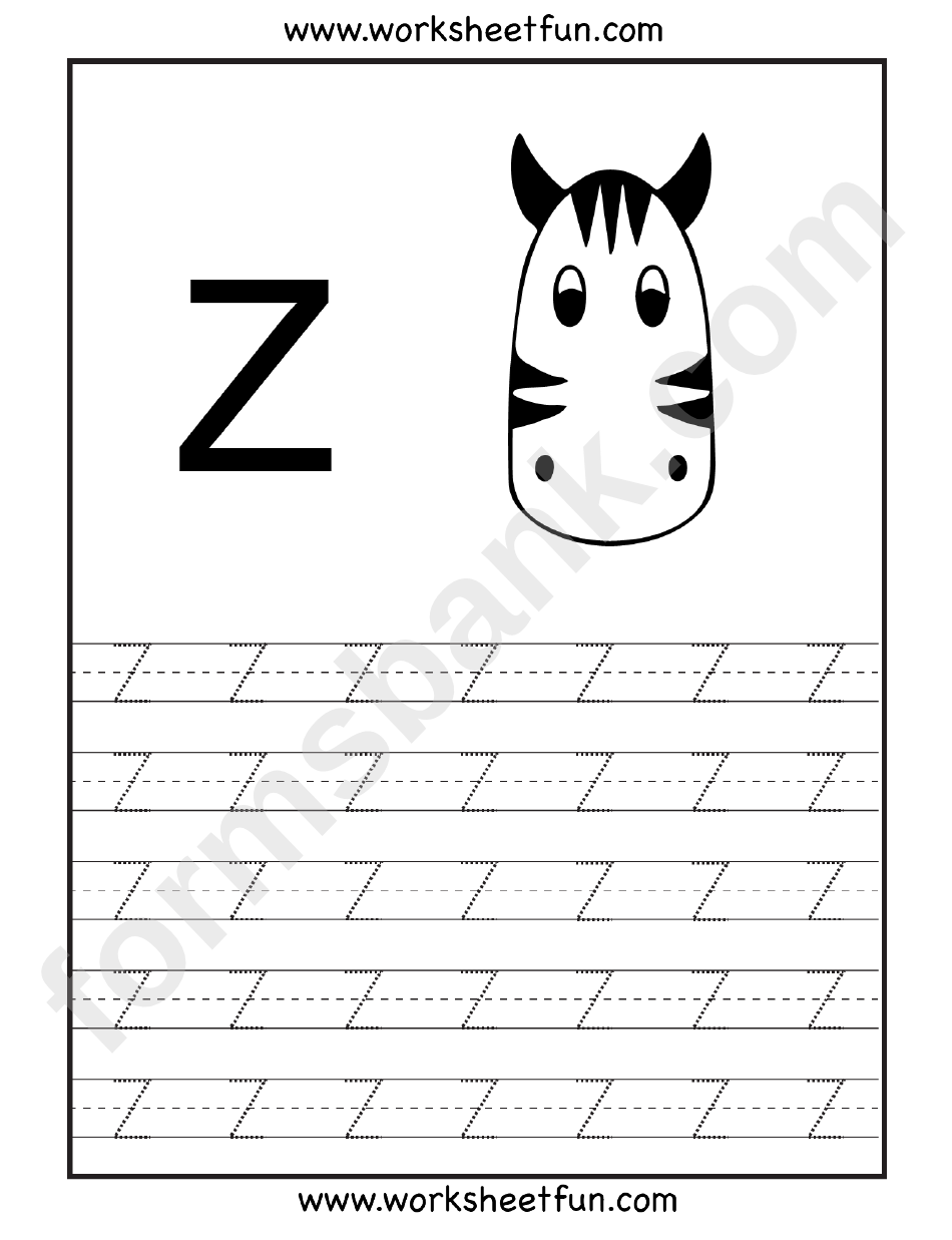 Letter Z Tracing Template