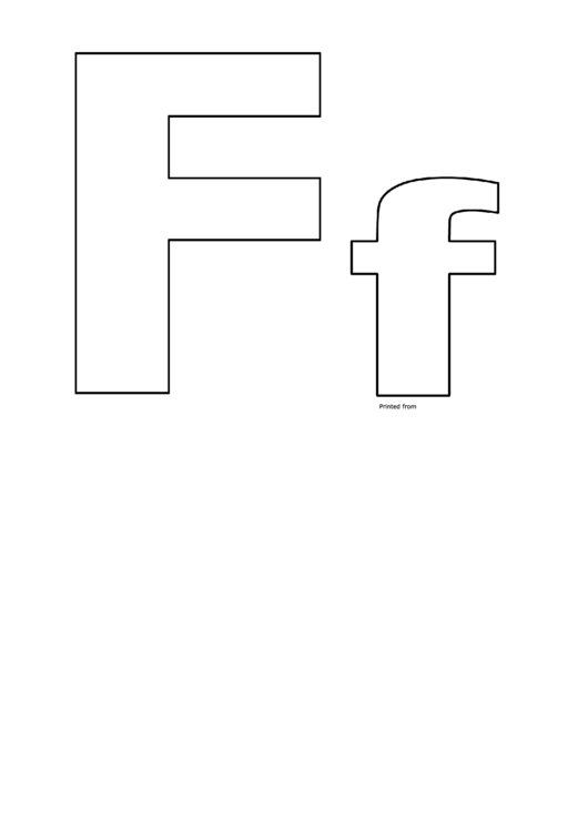 Letter F Template
