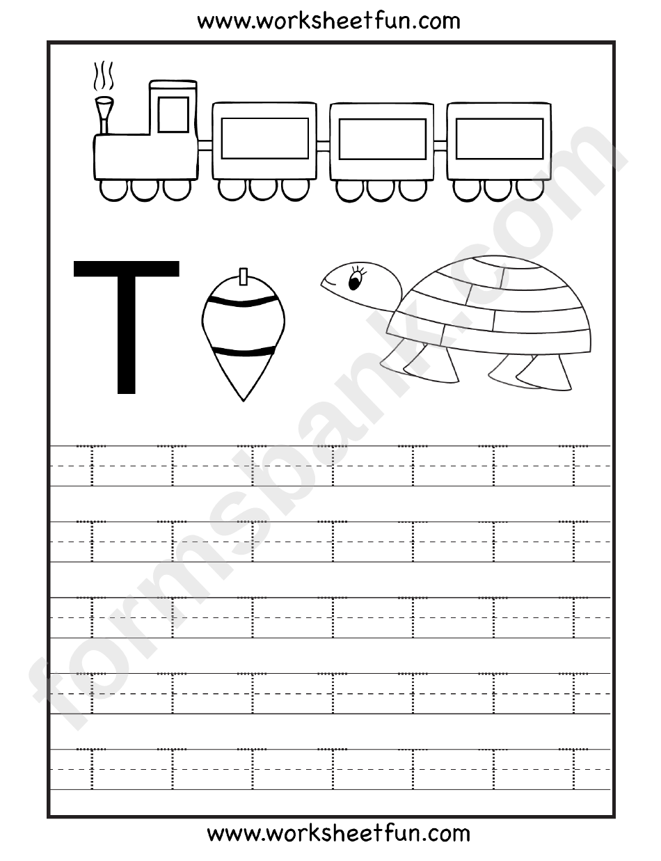 Letter T Tracing Template