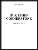 Our Chief Cornerstone Bible Activity Sheets
