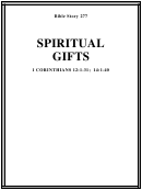 Spiritual Gifts Bible Activity Sheets