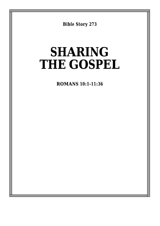 Sharing The Gospel Bible Activity Sheets printable pdf download