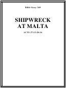 Shipwreck At Malta Bible Activity Sheets