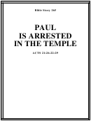 Paul Is Arrested In The Temple Bible Activity Sheets Printable pdf