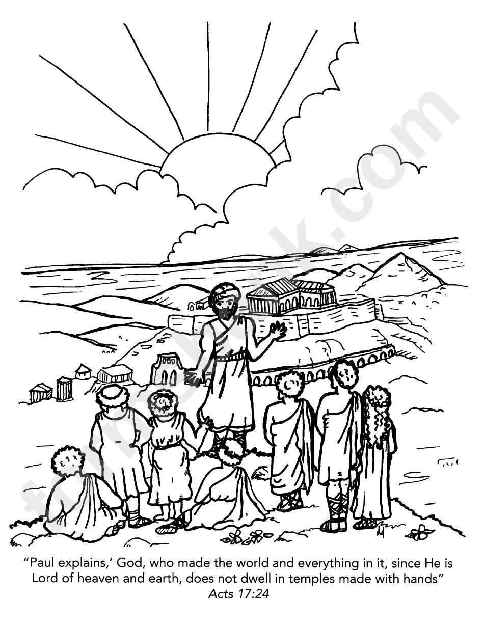 To The Unknown God Bible Activity Sheets