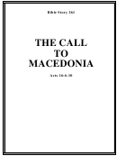 The Call To Macedonia Bible Activity Sheets