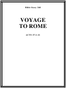 Voyage To Rome Bible Activity Sheets