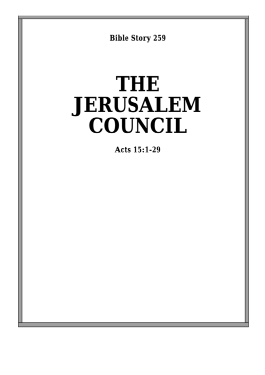 The Jerusalem Council Bible Activity Sheets Printable pdf