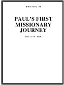 Paul's First Missionary Journey Bible Activity Sheets