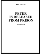 Peter Is Released From Prison Bible Activity Sheets