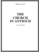 The Church In Antioch Bible Activity Sheets