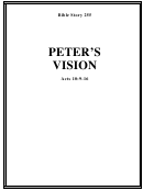 Peter's Vision Bible Activity Sheets