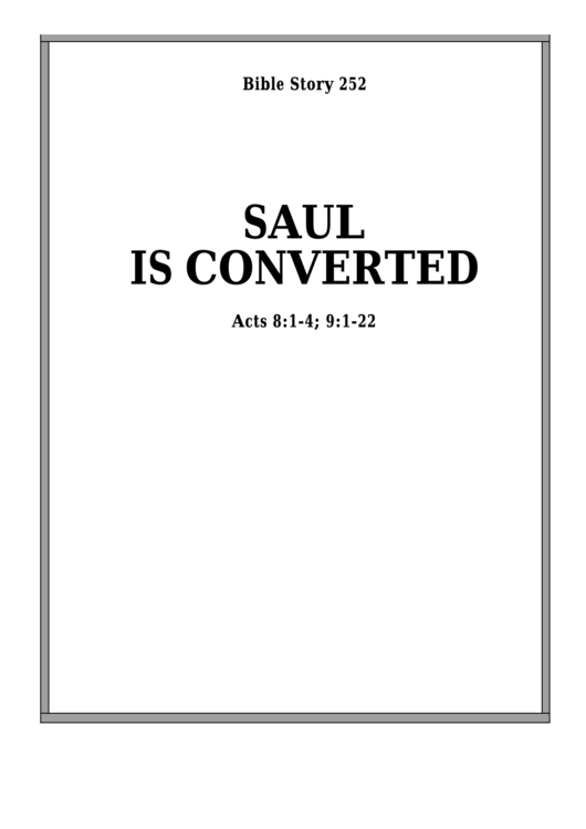 Saul Is Converted Bible Activity Sheets Printable pdf