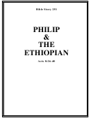 Philip And The Ethiopian Bible Activity Sheets