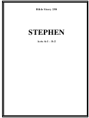 Stephen Bible Activity Sheets