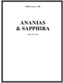 Ananias And Sapphira Bible Activity Sheets