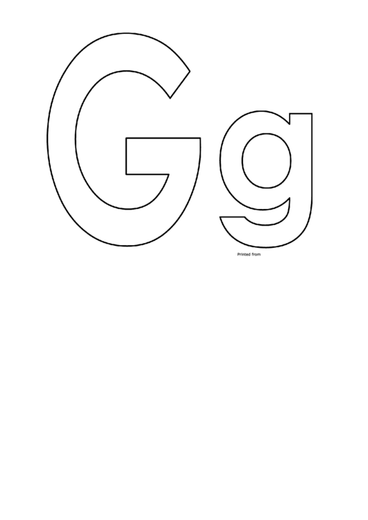 Letter G Template Printable pdf