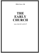 The Early Church Bible Activity Sheets Printable pdf