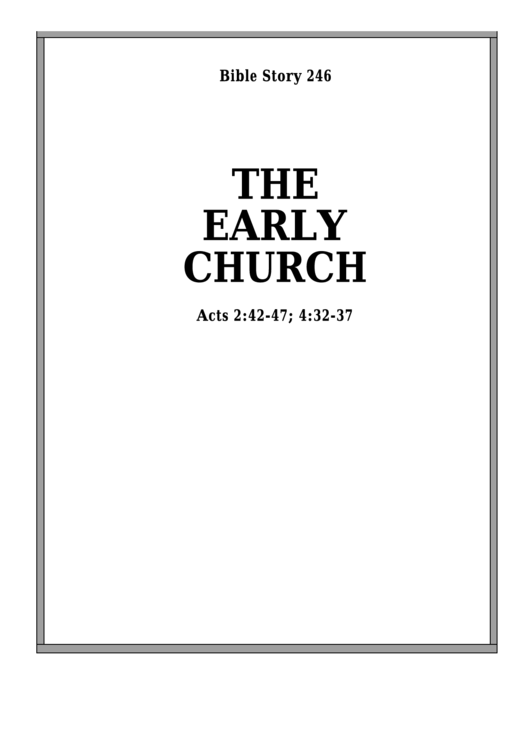 The Early Church Bible Activity Sheets Printable pdf