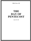 The Day Of Pentecost Bible Activity Sheets