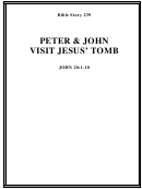 Peter And John Visit Jesus' Tomb Bible Activity Sheets