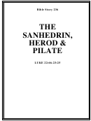 The Sanhedrin, Herod And Pilate Bible Activity Sheets Printable pdf