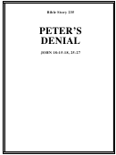 Peter's Denial Bible Activity Sheets