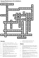 Human Performance And Limitations Crossword Puzzle Template Printable pdf