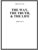 The Way, The Truth And The Life Bible Activity Sheets