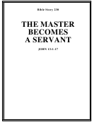 The Master Becomes A Servant Bible Activity Sheets