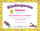 Kindergarten Diploma Template