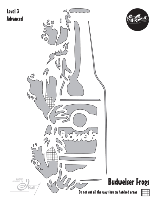 Budweiser Frogs Pumpkin Carving Template Printable pdf