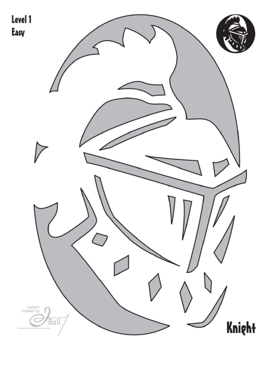 Knight Pumpkin Carving Template printable pdf download