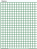 Green Half Inch Graph Paper