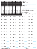 Multiplication 2x Worksheet