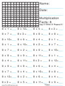 Multiplication 8x Worksheet