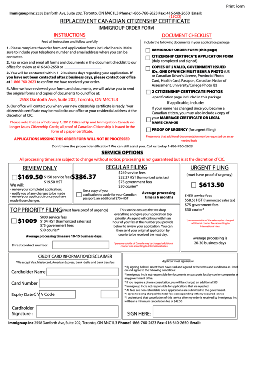 Form Cit 0001 - Application For A Citizenship Certificate For Adults And Minors - Immigration, Refugees And Citizenship Canada Printable pdf