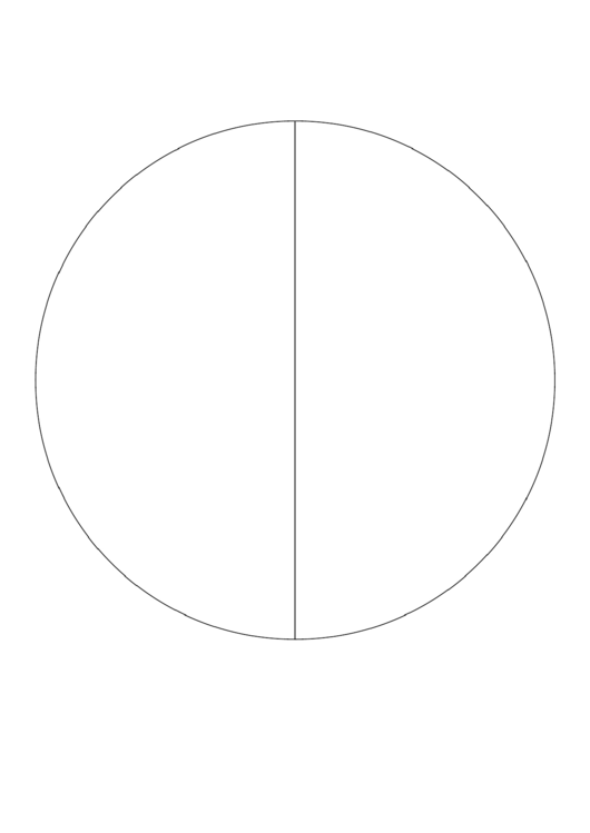 Pie Chart Template - 2 Slices Printable pdf