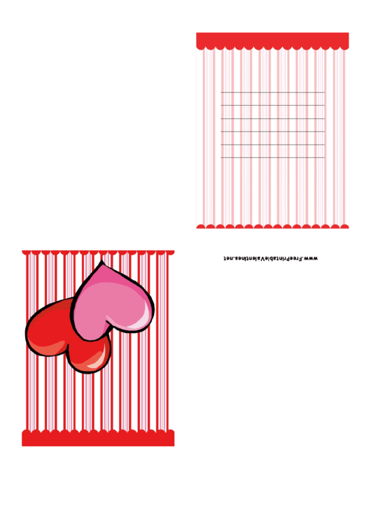 Fillable Valentine Heart Card Template Printable pdf