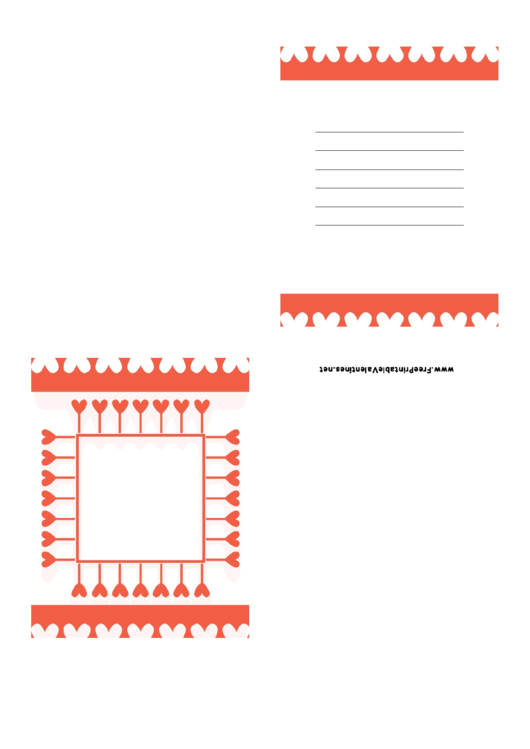 Valentine Photo Card Template Printable pdf