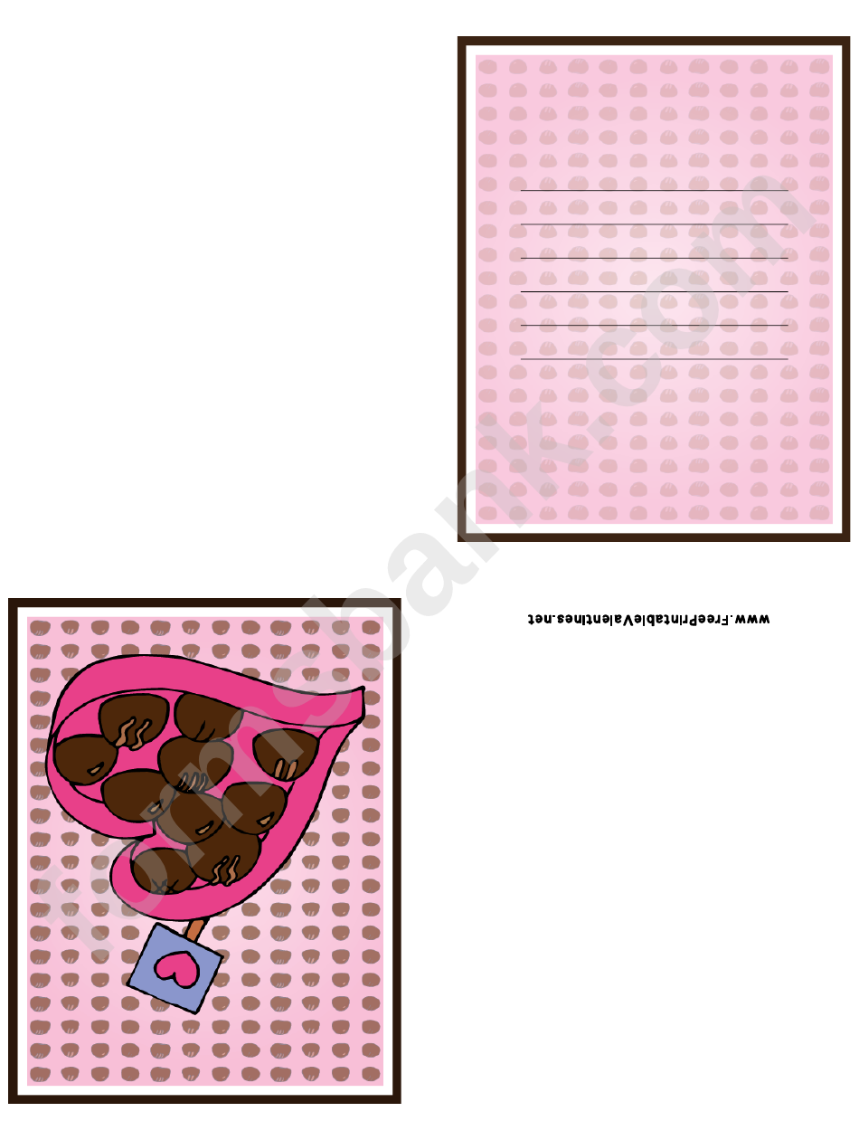 Valentine Chocolates Card Template