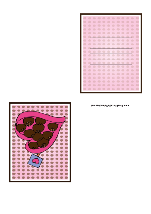 Valentine Chocolates Card Template Printable pdf