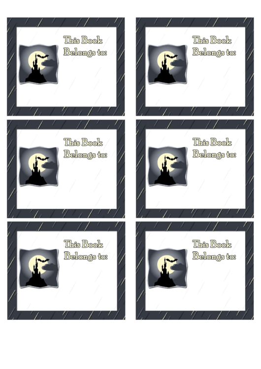 Vampire Castle Bookplates Printable pdf